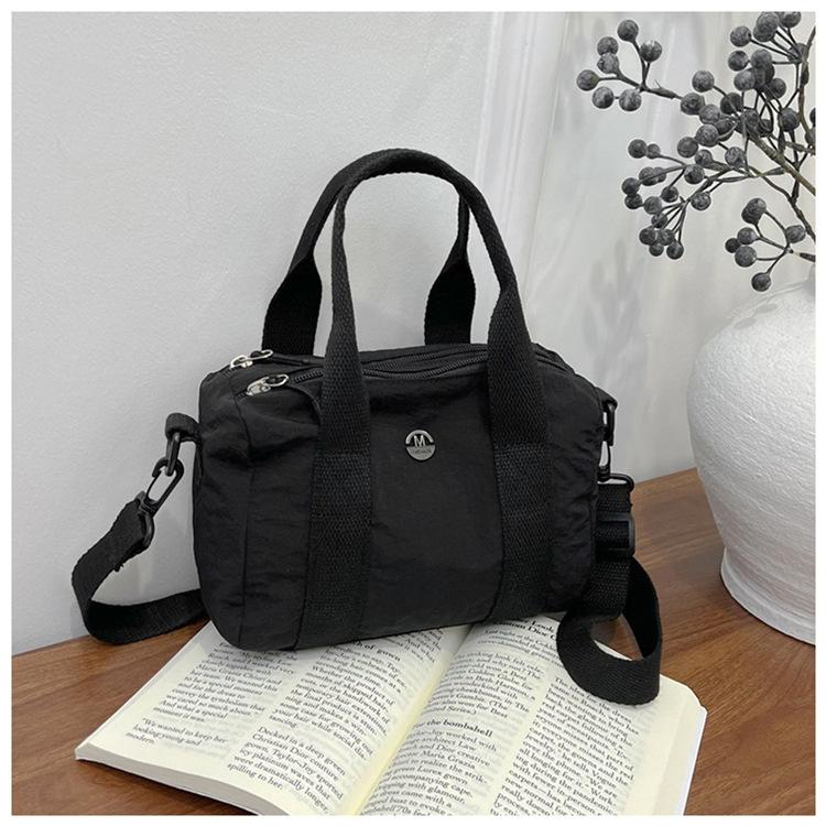 

New Fashi Crossbody Bag Women Casual Washed Canvas Shoulder Bag Lightweight Small Comfortable and Versatile Texture Square Bag чёрный