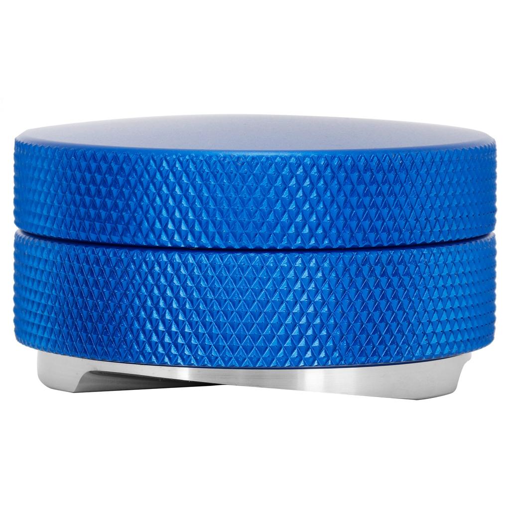 Stainless Steel Coffee Distributor Tamper Coffee Powder Press Hammer Height AdjustableBlue 3 Angled Slopes 58mm