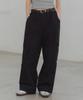 ALVINCLO [Deluxe] Washed Cotton Cargo Wide Elastic Waist Pants Dlx2924 (4 Colors)
