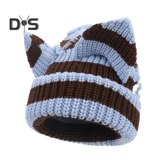 

Женская зимняя шапка Demon Ear, утолщенная, трикотажная, эластичная, противоскользящая, моющаяся, для холодной погоды, активного отдыха, путешествий, велоспорта синий