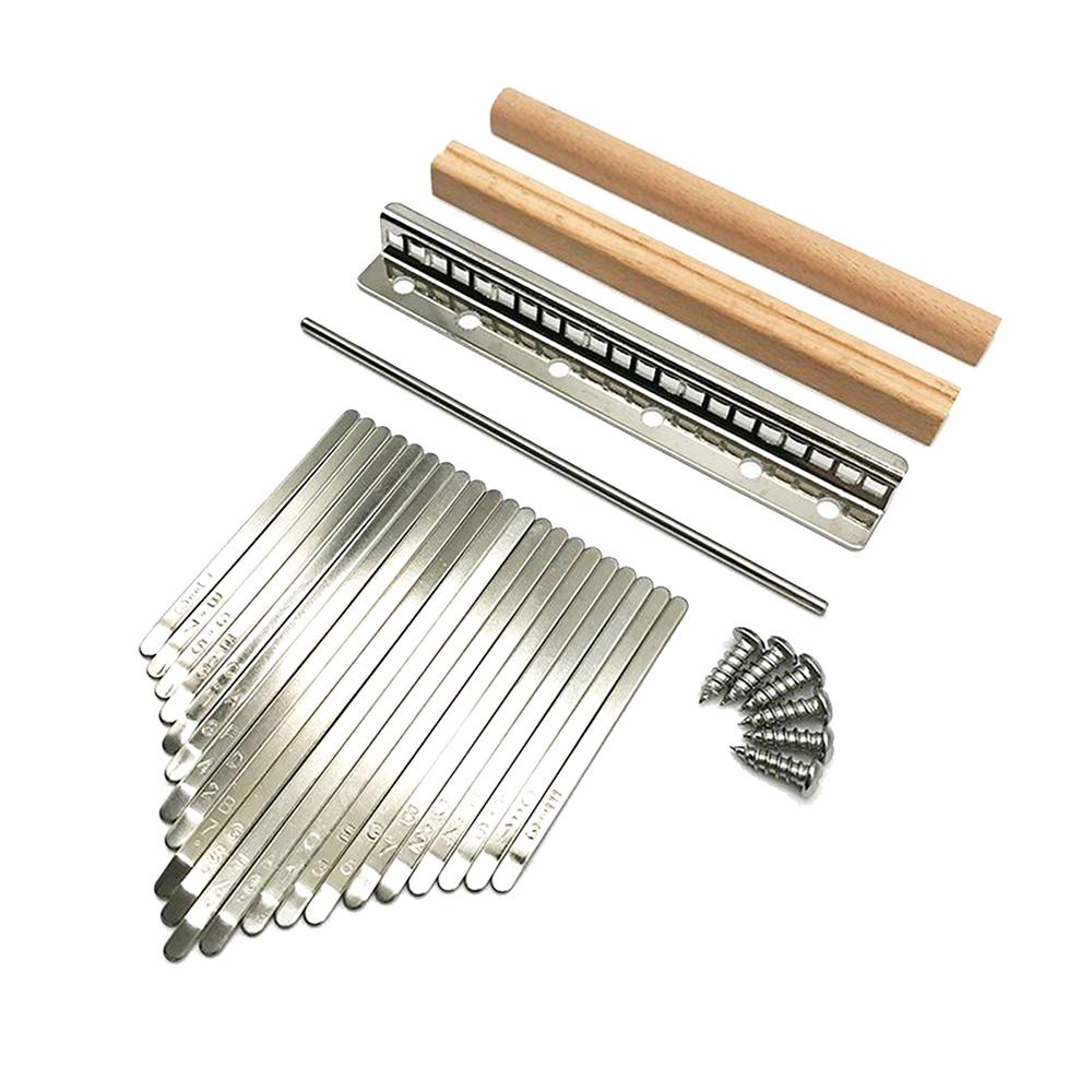 21-Tone Kalimba Keys Set with Tuning Hammer 21 Tones Finger Piano Thumb Piano Playing Pieces Steel