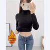 Women's Winter Thickened Velvet Sweater - High Collar Slim Fit Knit Pullover