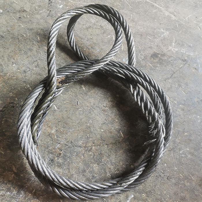 Hand-Spliced Steel Wire Rope Slings, Eye-Spliced Tow Rope for Lifting and Cranes, Available In 10/12/14/16/18MM
