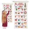 Hanging Christmas Advent Calendar with 24 Fillable Compartments, Fabric Wall Advent Ornament for Daily Surprises Across Homes or Classrooms