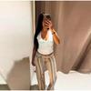 Y2K Low-Rise Straight Leg Denim Jeans Women Colorful Striped Design Casual Trendy Pant