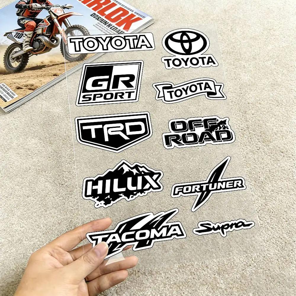 FOR TOYOTA TRO Universal Multi-Purpose Reflective Waterproof Stickers Scratch Conceal For Auto Bike Helmet Mug Fridge Decoration