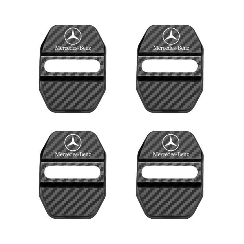 CQW1 Car Door Lock Covers sticker for Mercedes Benz W203 W204 W212 C200L GLC GLK CLA GLA Accessories Interior Mouldings MSG-BENC