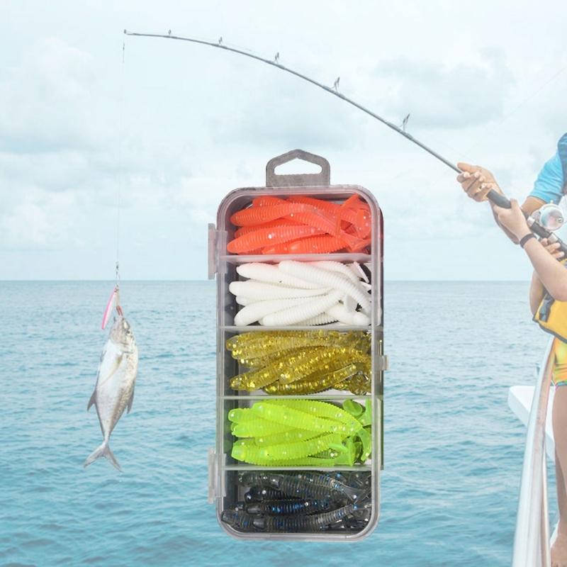 Soft Fishing Lures With Realistic Wiggling Action For Freshwaters Saltwater Basses Includes Tail Grubs