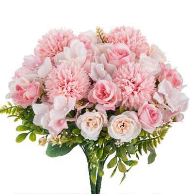 Artificial Rose Chrysanthemum Silk Bouquet Flowers Bridal Wedding Outdoor Garden Arch Decor Home Valentine Garland Accessories