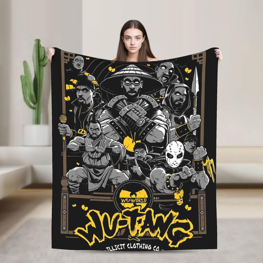 Warm Blanket Decorative Annees 90 Bee Wu Clan T-tangs Throw Blanket  Flannel Bedspread For Living Room Graphic Sofa Bed Cover