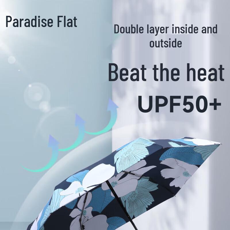 Paradise Double-Layer 3-Fold Sun & Rain Umbrella