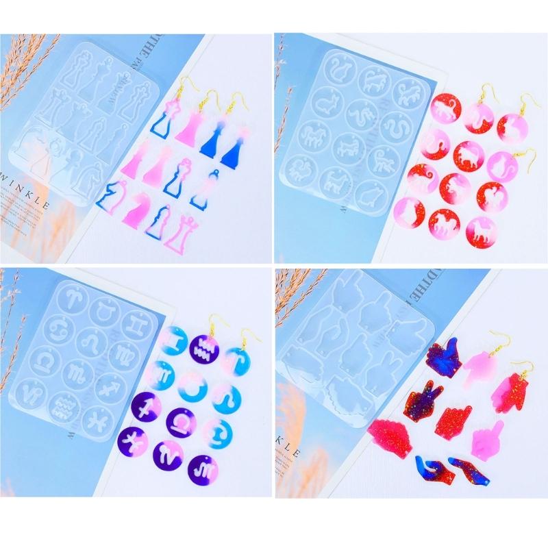 Versatile Silicone Molds DIY Jewelry Making Moulds Fashion Accessories Mould Resin Casting Mold Earrings Pendant Molds