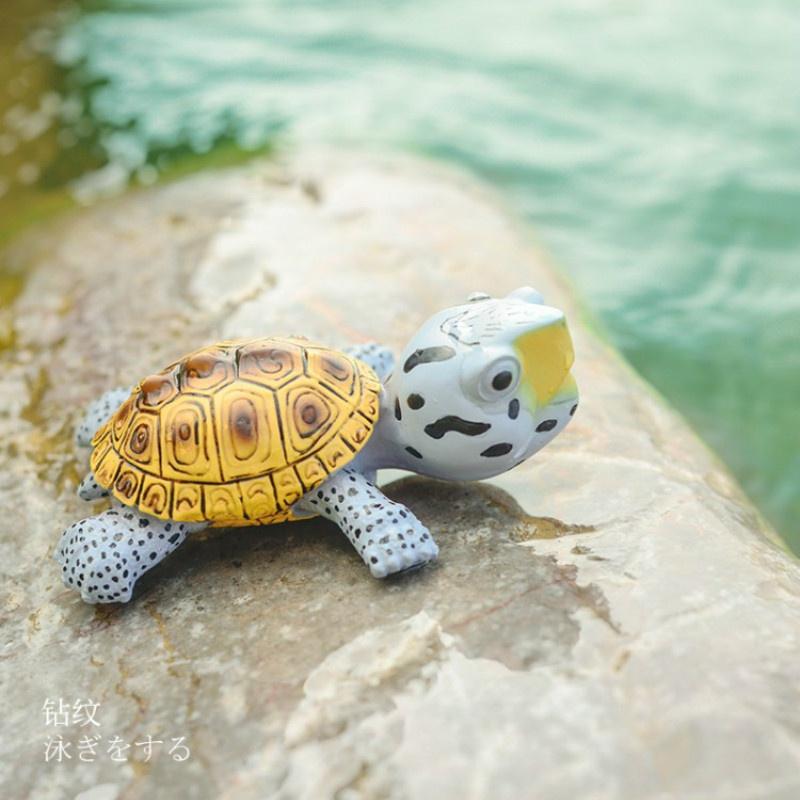 1pcs Cartoon Land Tortoise Big Head Turtle Diamond Turtle Hand-made Figurines Fish Tank and Aquarium Decorations