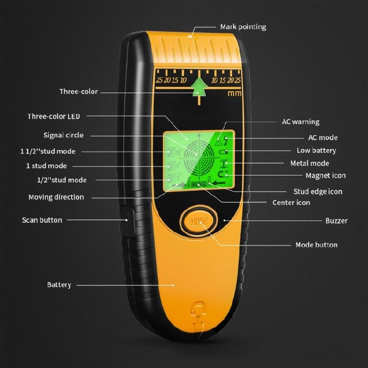 Studs Finder Wall Scanner, Handheld Multifunction Upgrades Studs Sensors, Wall Scanner Digital Display Detectors