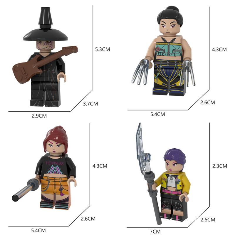 New Popular Kpop Demon Hunters Rumi Zoey Mira Mini Building Blocks Toy, Desk Decoration Collection Figures Child Christmas Gift