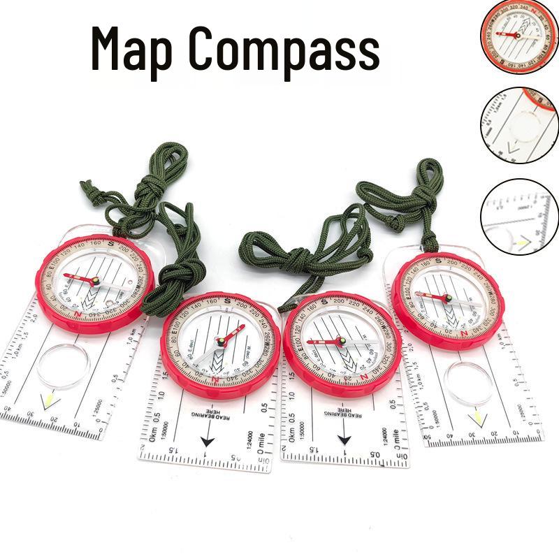 High-Precision Student Compass with Ruler and Luminous North-Seeking Feature for Orienteering Short Compass