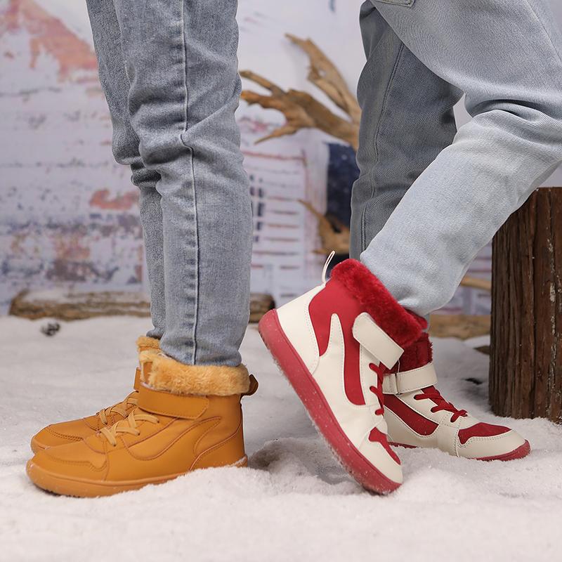 Boys/girls snow boots | Children's wide-toe barefoot snow boots | Toddler/Little/Big children's warm boots Kids Winter Sneakers