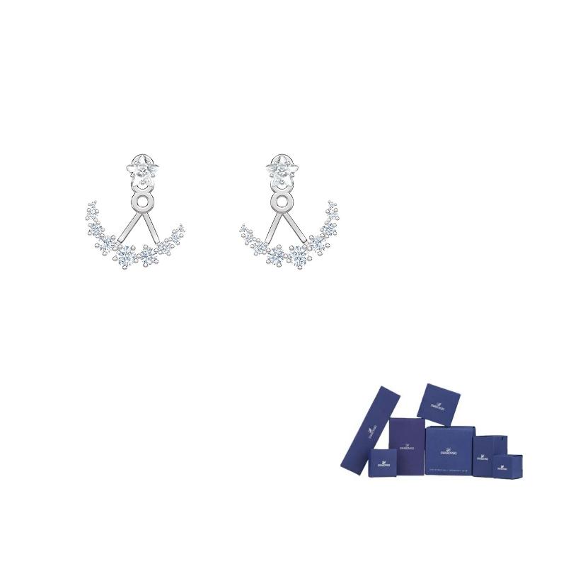 Swarovski Faux Crystal Earrings Womens Original brand box белый