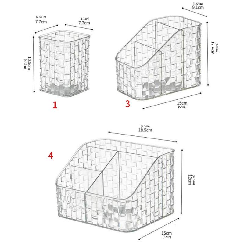 Wielofunkcyjny kubek na długopisy z wieloma przegródkami Organizery na biurko na ołówki Pudełko do przechowywania pędzli do makijażu z 3 przegródkami Organizery na przybory artystyczne
