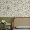 Fresh Light Green Leaves Vinyl Wallpaper Chic Self Adhesive Waterproof Cabinet Stickers Pink Flower Home Decoration