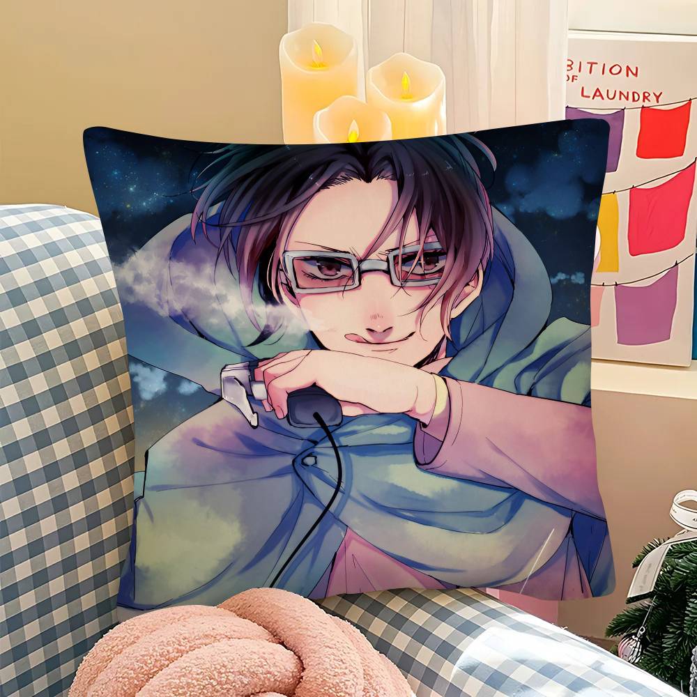A-Attack On Titan H-Hange Zoe Anime Pillow Case Fashion Square Pillowcase Bedroom Sofa Room Ins Decoration Leisure Cushion Cover