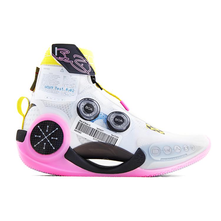 Li Ning WOW 9 Way Of Wade 9 Infinity Test R2 Tessuto, Pelle Sintetica, TPU Resistente all'Abrasione Traspirante High top ABER002-5