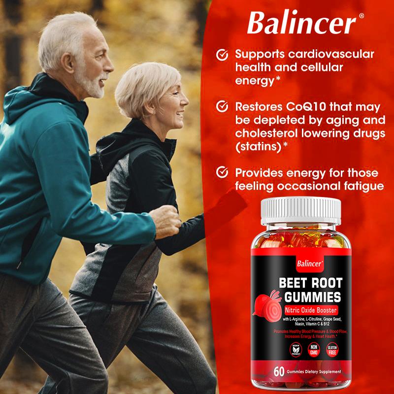 Balincer Rote-Bete-Gummibärchen Stickstoffmonoxid-Booster, 60 Stück
