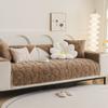 Premium Rabbit Plush Sofa Cushion Autumn And Winter New  Light Luxury Universal Leather Sofa Cover Special Cover Towel