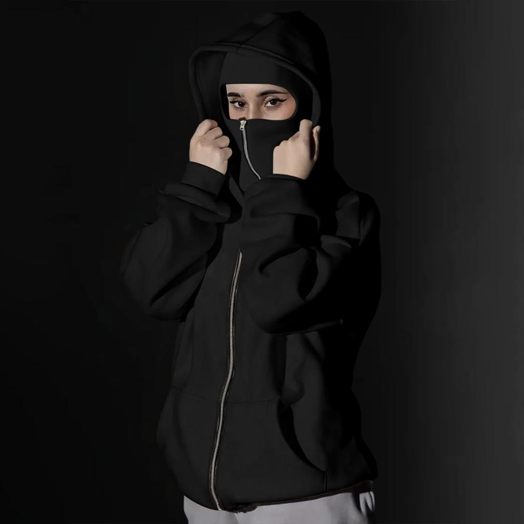 Women's Double-layer Hooded Zipper Hoodie Jacket