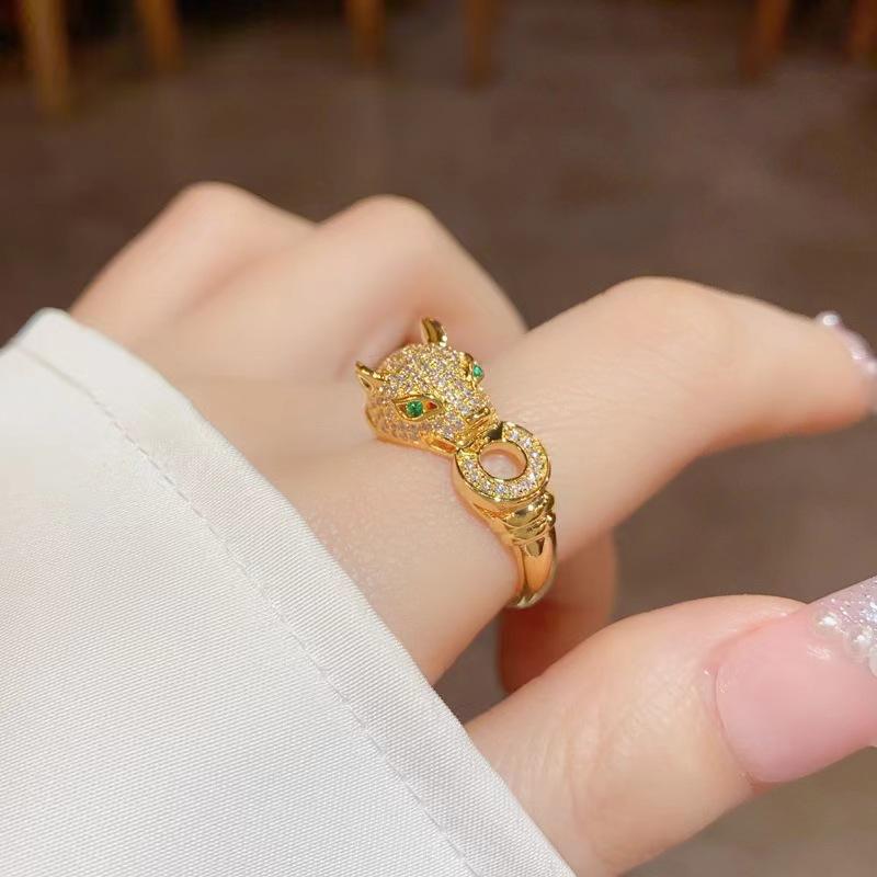 Cheetah Personalized Bracelet with Zircon Leopard Head Color Preserving Bracelet