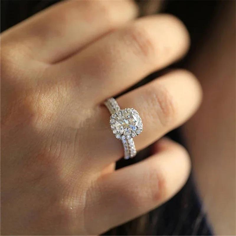 

Square Geometry, Creative Personality, Water Droplet Zircon Ring, Women S Bride S Wedding, Fashionable Luxury Jewelry Wholesale 10