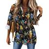 Women Street Fashion Shirt Abstract Evil Eye Casual 2025 New Spring and Autumn Blouse Long Sleeve Vintage Print Office Blouses