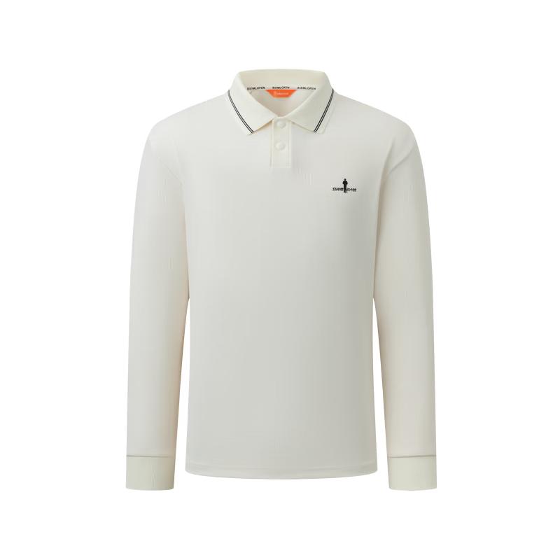Biyinlefen Men's Plaid Texture Long Sleeve Polo Shirt