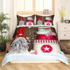 Xmas Duvet Scandinavian Christmas Santa Gnomes Comforter Cover Snowing Santa Claus Bedding Sets Romantic Candlelight Quilt Cover