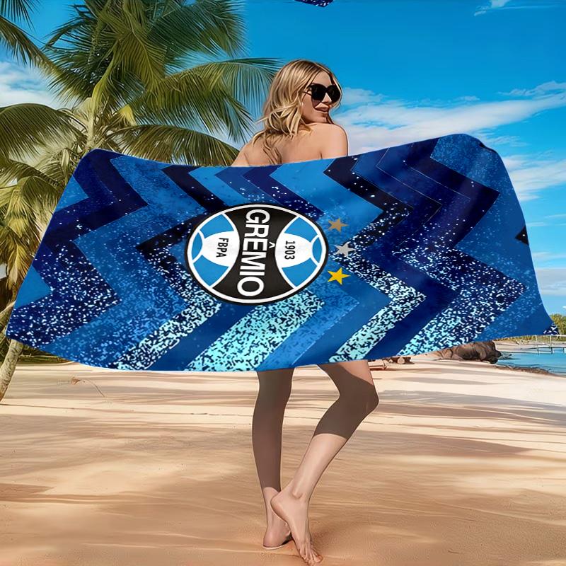 Fc 1903 Emblem Printed Microfiber Beach Towel, Soft And Absorbent, Quick-Dry, Ideal for Summer Travel, Beach Essential, Swimming Pool