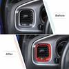 Röd kolfiberinstrumentpanel sidoluftventil utlopp dekorlist för 15+ Dodge Charger