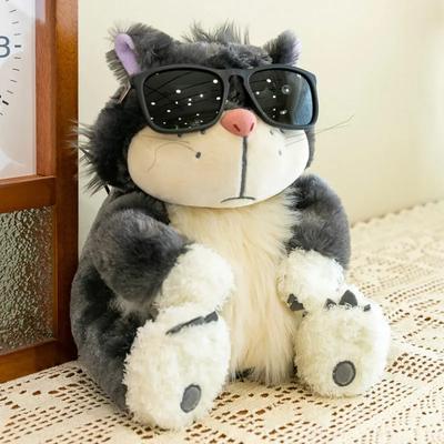 SALDI 25cm Lucifero Il Gatto Bambola Carina Peluche Cuscino Giocattolo Bambola Gatto Regalo di Compleanno San Valentino Peluche