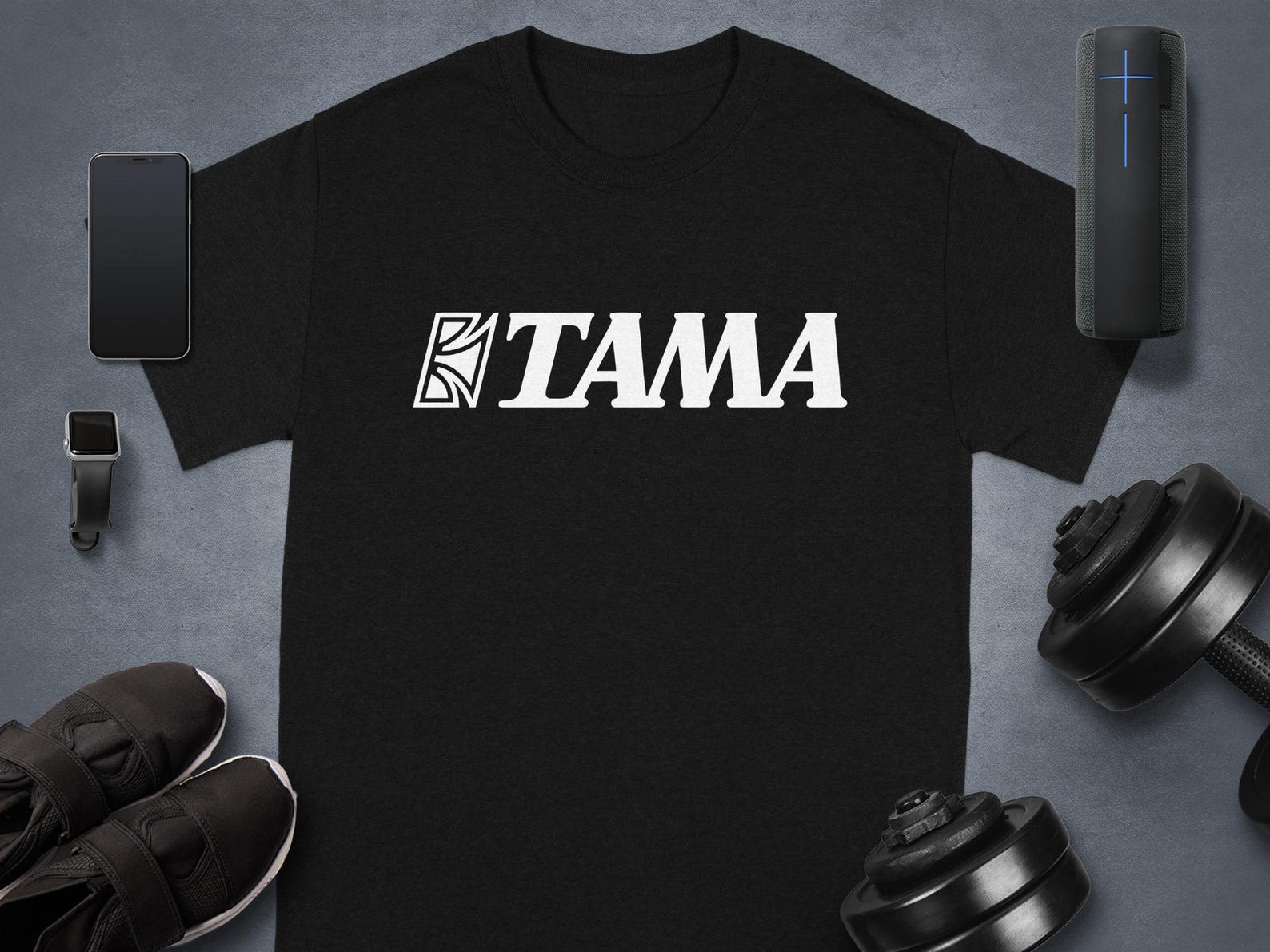Tama Drum Brand T-Shirt, Musical Instrument, Drummer Gift, Band Tee, Music Lover Shirt, Tama Logo Shirt, Gift for Musician, Band Member L