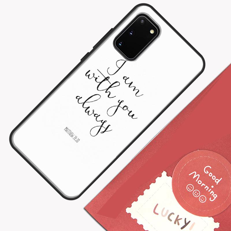 Christ Jesus Bible Verse Cross Phone Case For Samsung Galaxy S25 S24 S20 S21 S22 S23 Ultra S9 S10 Plus S23 FE Cover Shell