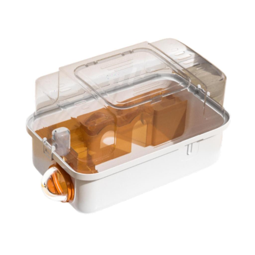 Breathable Hamster Transport Box Transparent Portable Cage for Guinea Pig Bunny Bird Small Pets