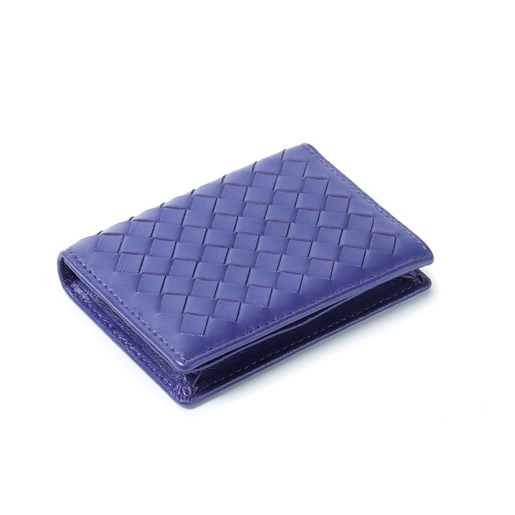 Kartentasche aus gewebtem Schaffell, Visitenkartentasche, Multifunktionstasche aus Leder für Damen, der gleiche Kartenclip für Männer und Frauen, einfache Wechseltasche.