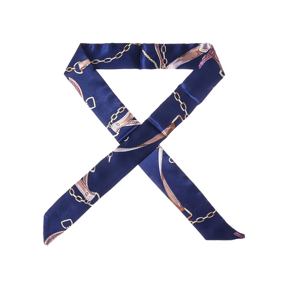 Ladies Small Silk Scarf Bag Handle Ribbon Neck Scarf Hairband Decor Accessories