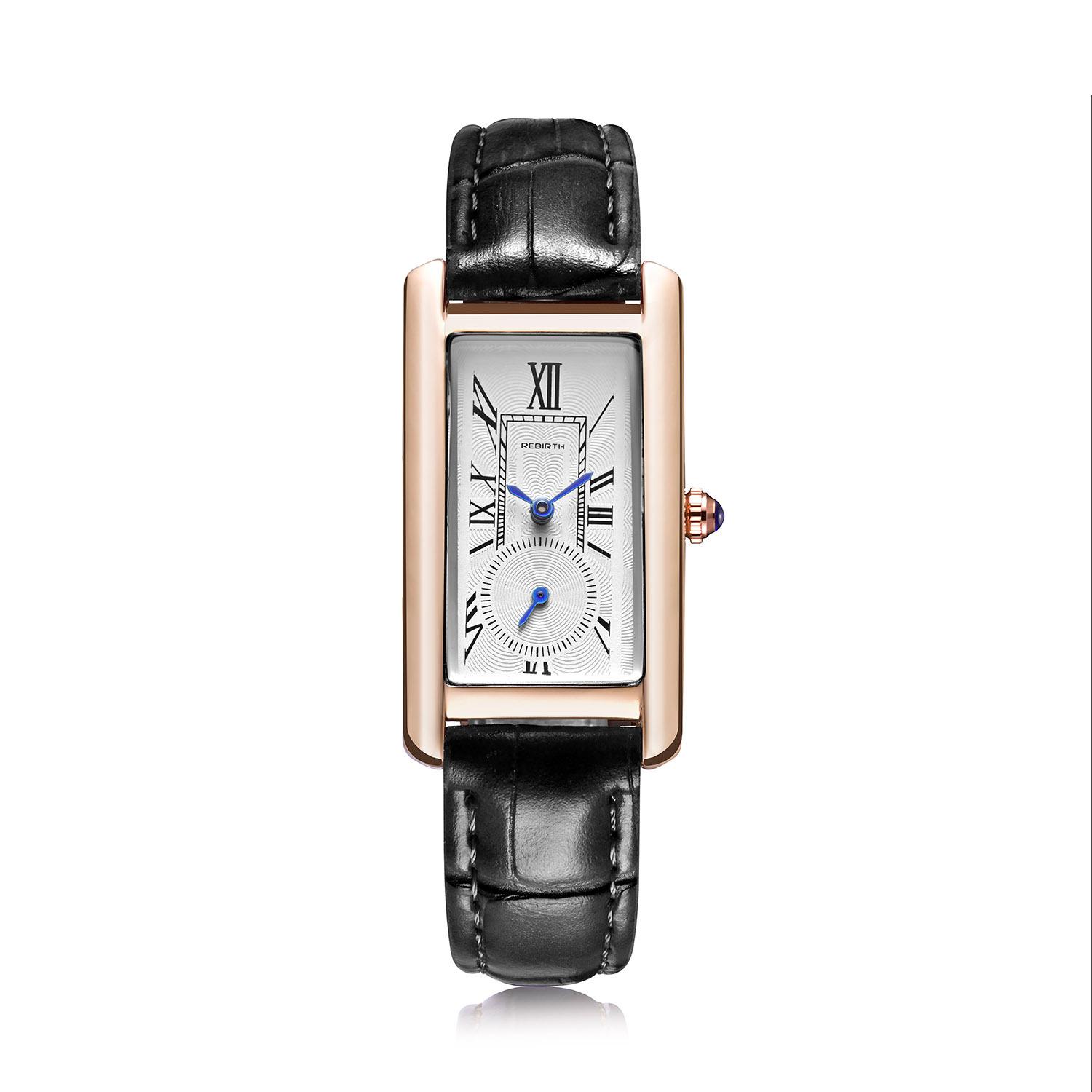 

Quartz Watch For Women, Two And A Half-Pin Waterproof Square Roman Scale Belt For Women S Fashion Watch