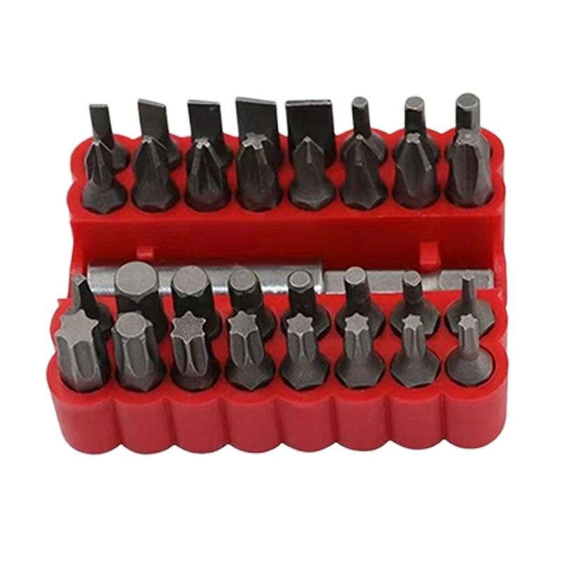 High Quality 33 Piece Hollow And Solid Screwdriver Bit Set For Various Screw Types In Household Repairs