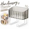 Clear Hair Accessory Caddy Wall-mounted Brackets Included Headband Organizer Punch-free Wall Makeup Storage Box'
