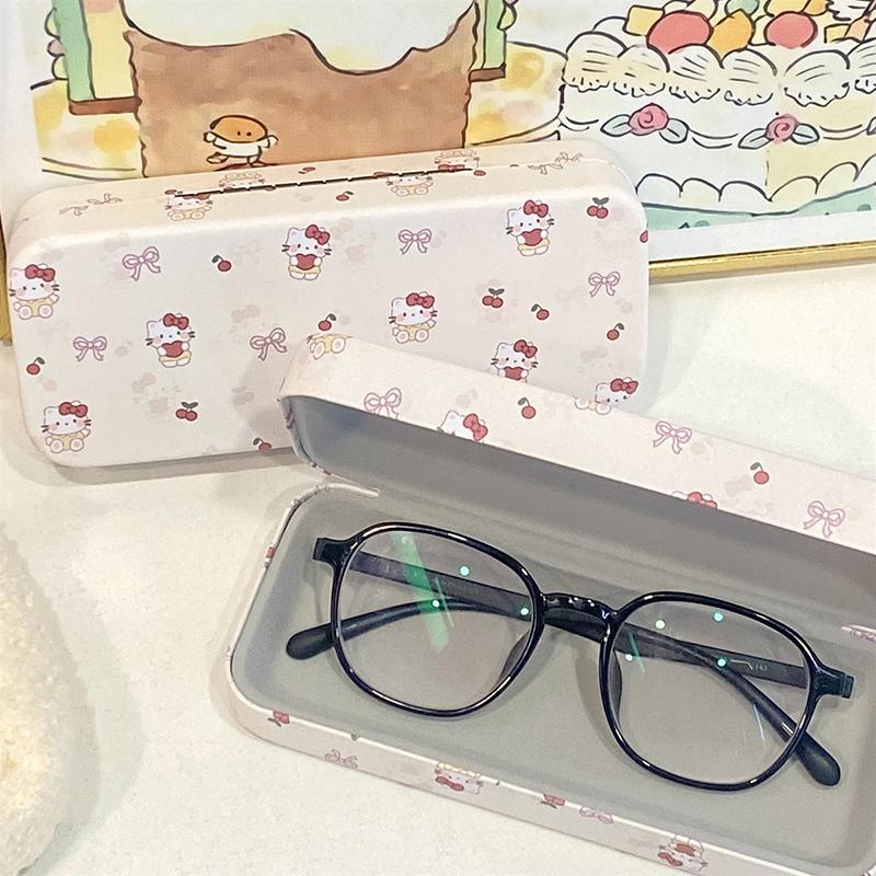 Cartoon Cute  Glasses Case Portable Contact Lens Storage Box For Women Anime Kawaii Sunglasses Protective Case Gifts