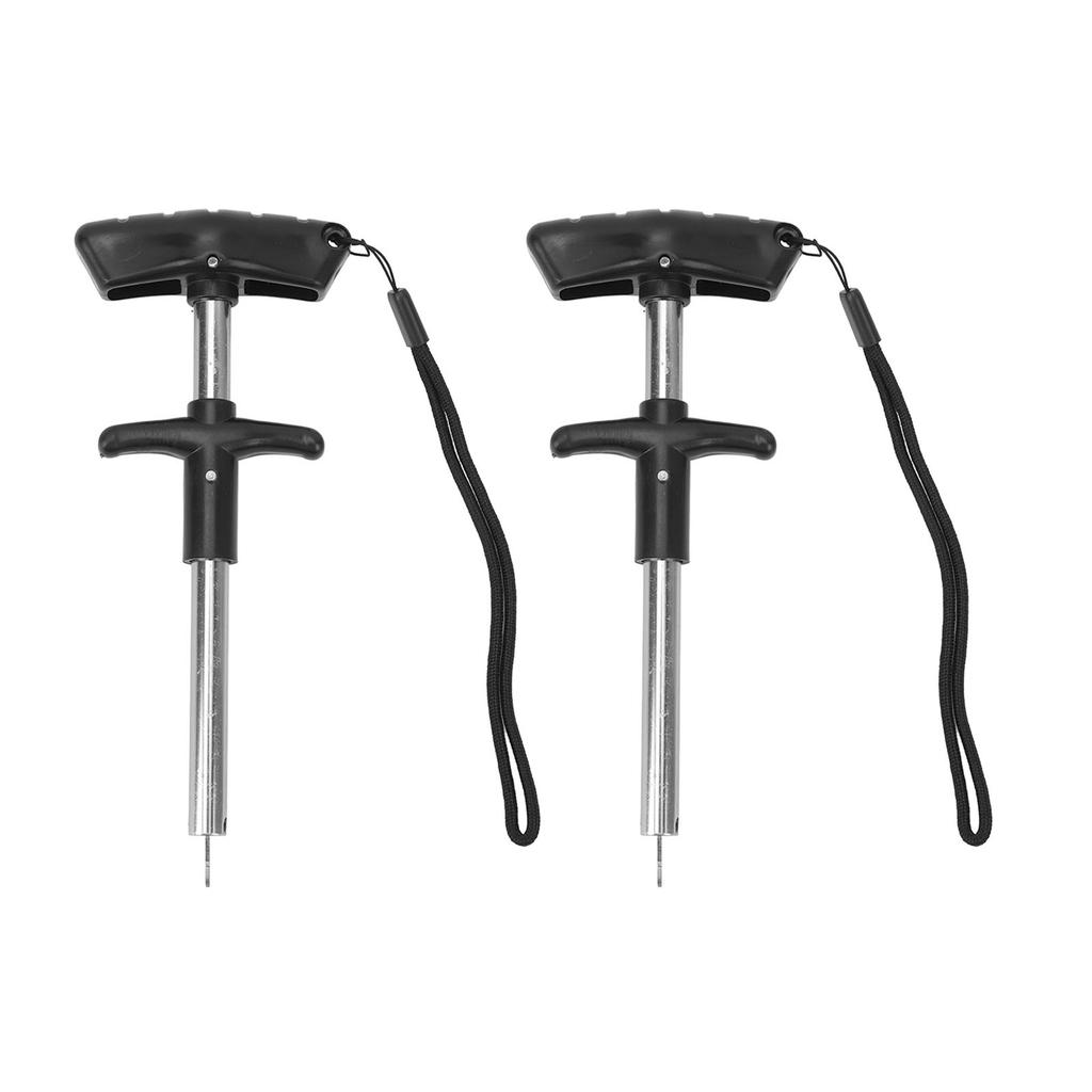 2pcs Easy Fish Hook Remover T Shape Fish Hook Separator Tools Portable Easy Reach Aluminum Fishing Hooks Extractor