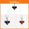 Gothic Heart Pendant Necklace With Liquid Metal Finish For Men Women Fashion Jewelry
