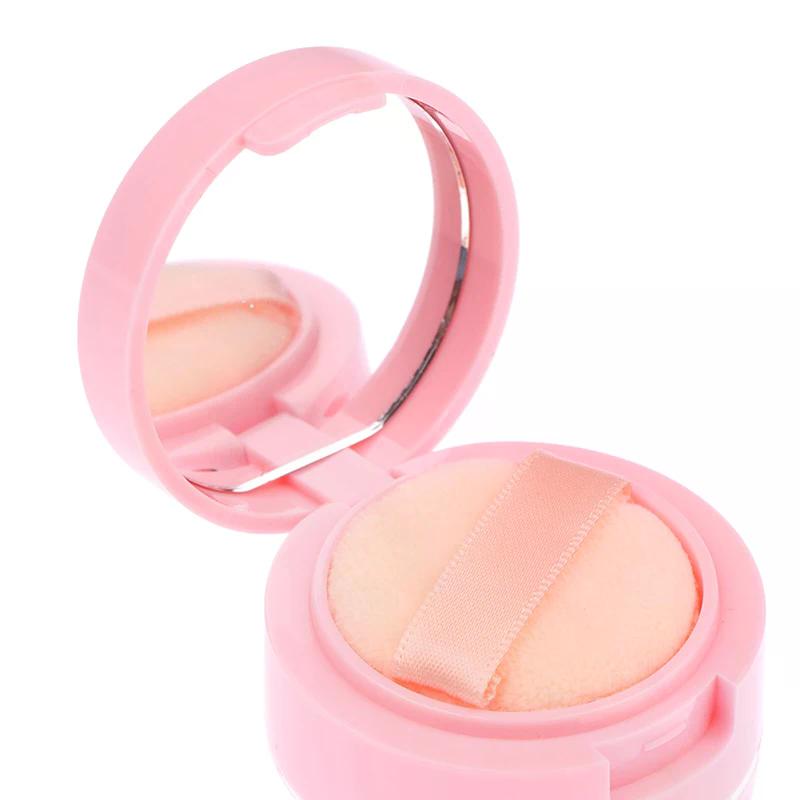1PC Portable Plastic Powder Box Empty Loose Powder Container With Sieve Mirror Cosmetic Sifter Loose Jar Travel Makeup Container