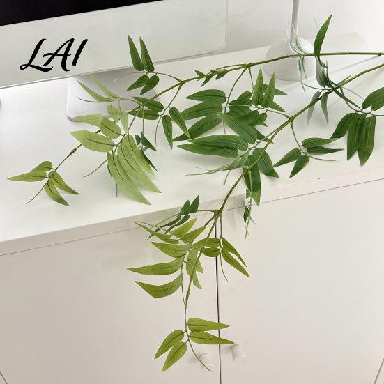 Artificial Plant Stems for Zen Styling Bamboo Tree Branches Long Faux Greenery Plants Leaves Elegant Style Soft Decoration Stems Branches